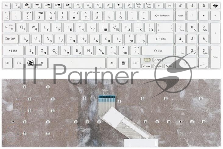 Клавиатура для ноутбука Gateway NV55S NV57H NV75S NV77H TS45 белый