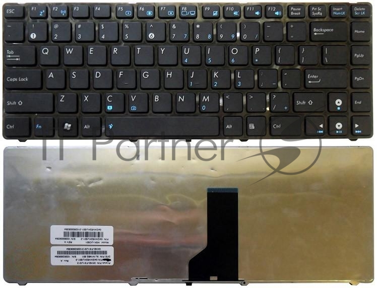 Клавиатура для ноутбука Asus UL30 K42 K43 X42 U41 черная с рамкой