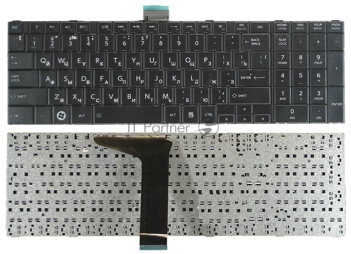 Клавиатура для ноутбука Toshiba Satellite C850 C870 C875 черная