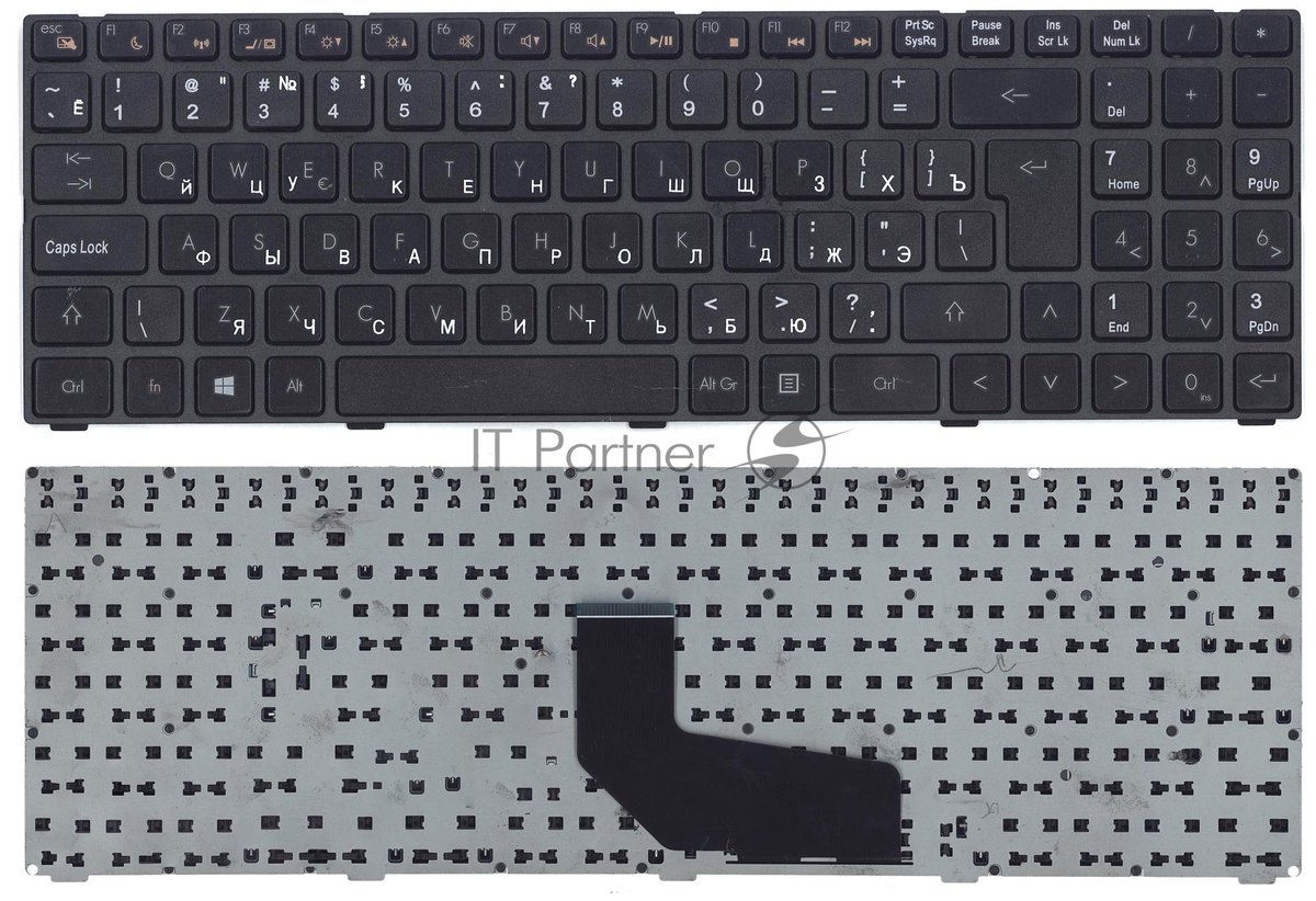 Клавиатура для ноутбука DNS K580S черная с рамкой