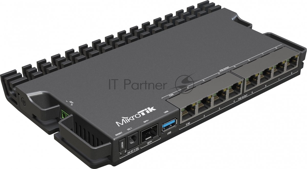 Маршрутизатор MikroTik RB5009UPr+S+IN, 7×1 Гбит/с + 1×2.5 Гбит/с + 1×10 Гбит/с SFP+, управляемый