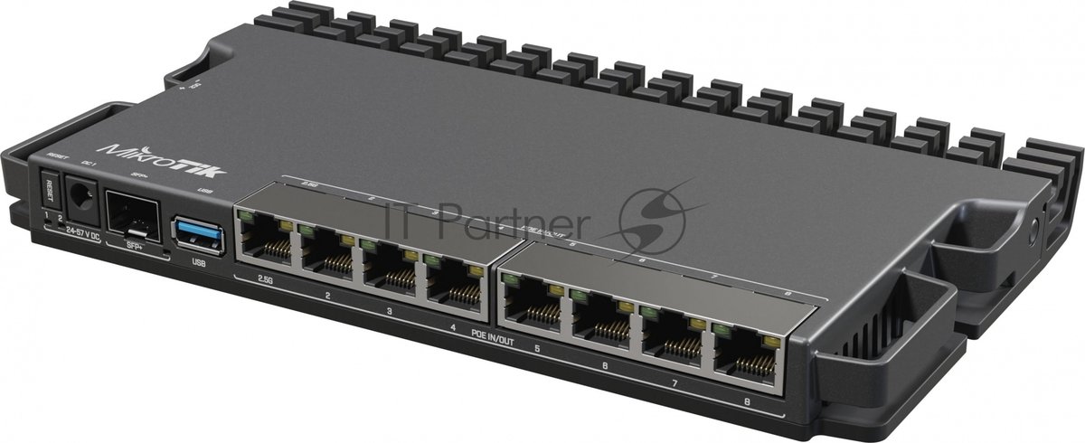 Маршрутизатор MikroTik RB5009UPr+S+IN, 7×1 Гбит/с + 1×2.5 Гбит/с + 1×10 Гбит/с SFP+, управляемый