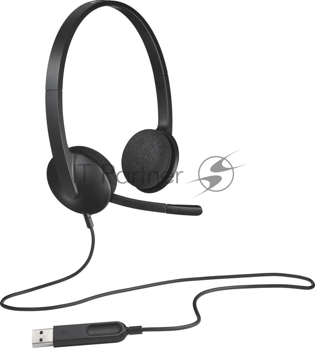 Гарнитура Logitech H340 чёрный, проводная, USB