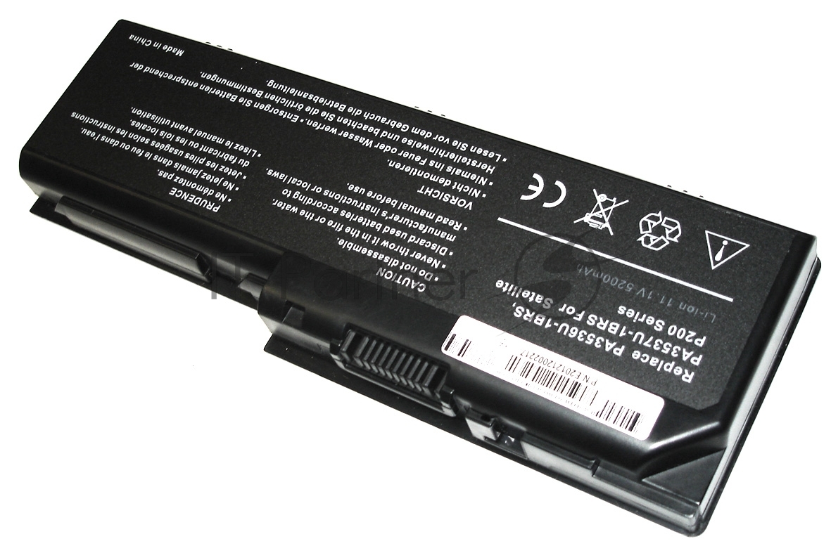 Аккумуляторная батарея для ноутбука Toshiba P200 5200mAh OEM черный