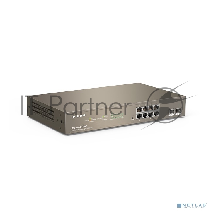Коммутатор IP-COM G3310P-8-150W, 8×1 Гбит/с PoE + 2×1 Гбит/с SFP, управляемый