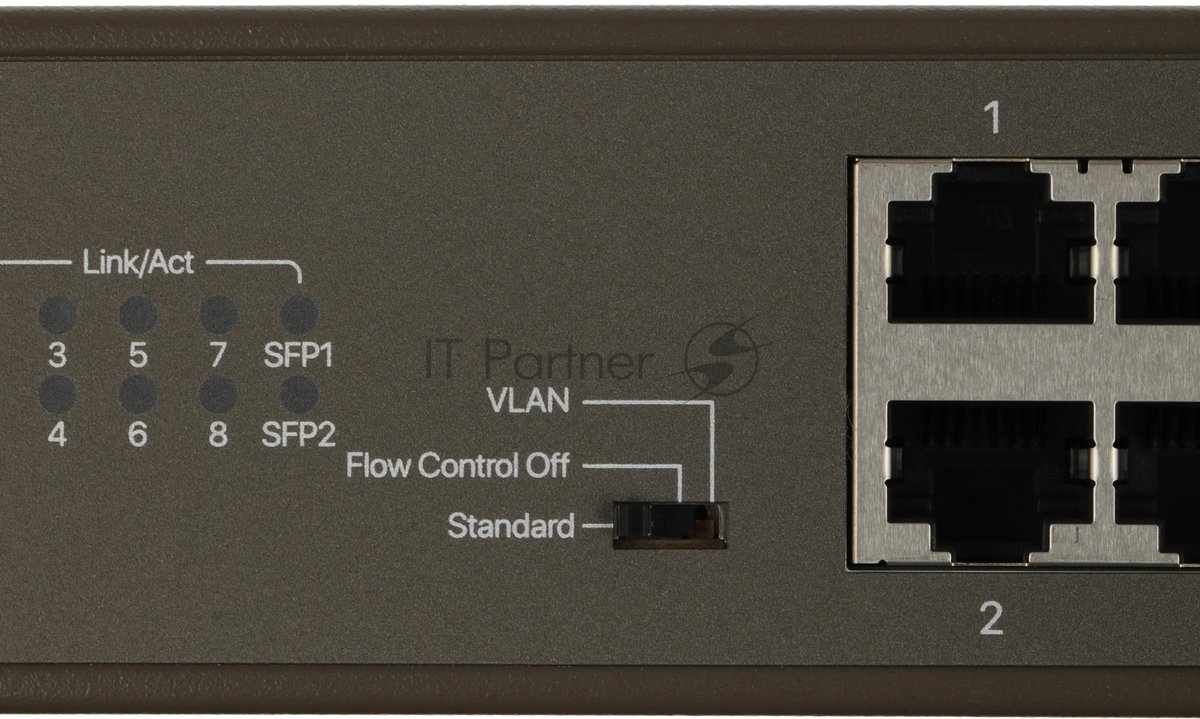 Коммутатор IP-COM G1110P-8-150W, 8×1 Гбит/с + 2×1 Гбит/с SFP, неуправляемый