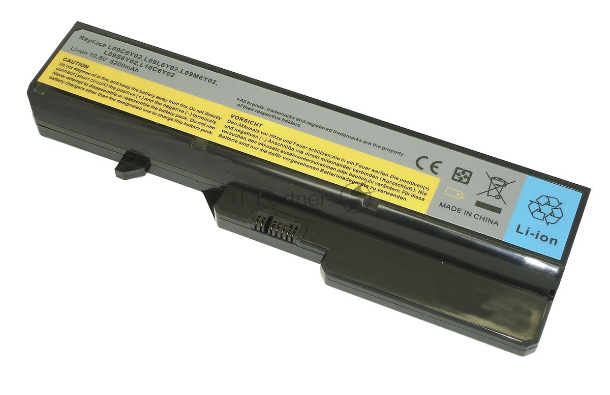 Аккумуляторная батарея для ноутбука Lenovo IdeaPad G565 (L09C6Y02) 5200mAh OEM черный