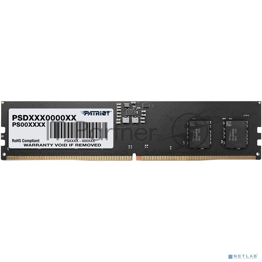 Оперативная память Patriot Signature, DDR5, 8GB (1x8 GB), 5600 MHz, CL46, DIMM