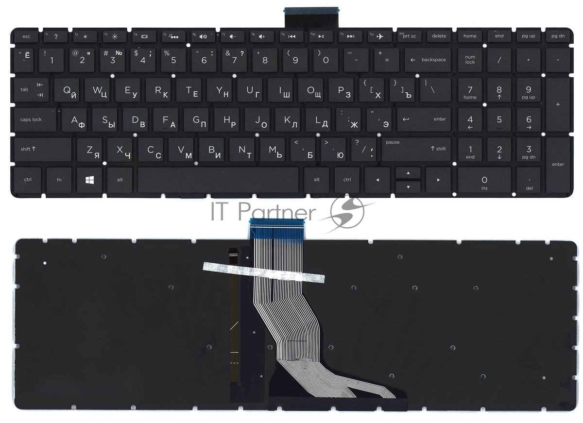 Клавиатура для ноутбука HP 15-BW 250 G6 черная с подсветкой