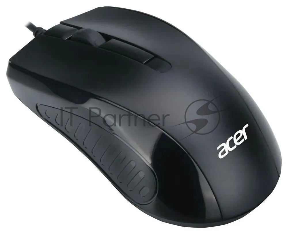 Мышь проводная Acer OMW136 черный, 1200 dpi, USB, кнопки - 3