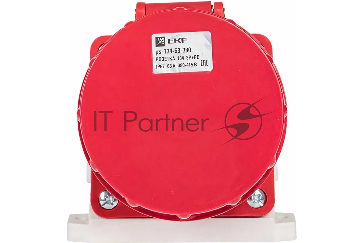 Розетка стационарная наружная EKF 134 ps-134-63-380 63А 380 В 3P+РЕ IP67
