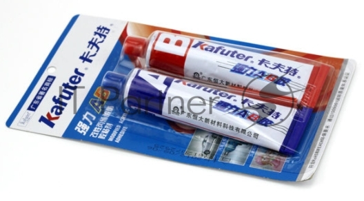 Клей Kafuter 82294, двухкомпонентный, жидкая сварка, белый, 70 г
