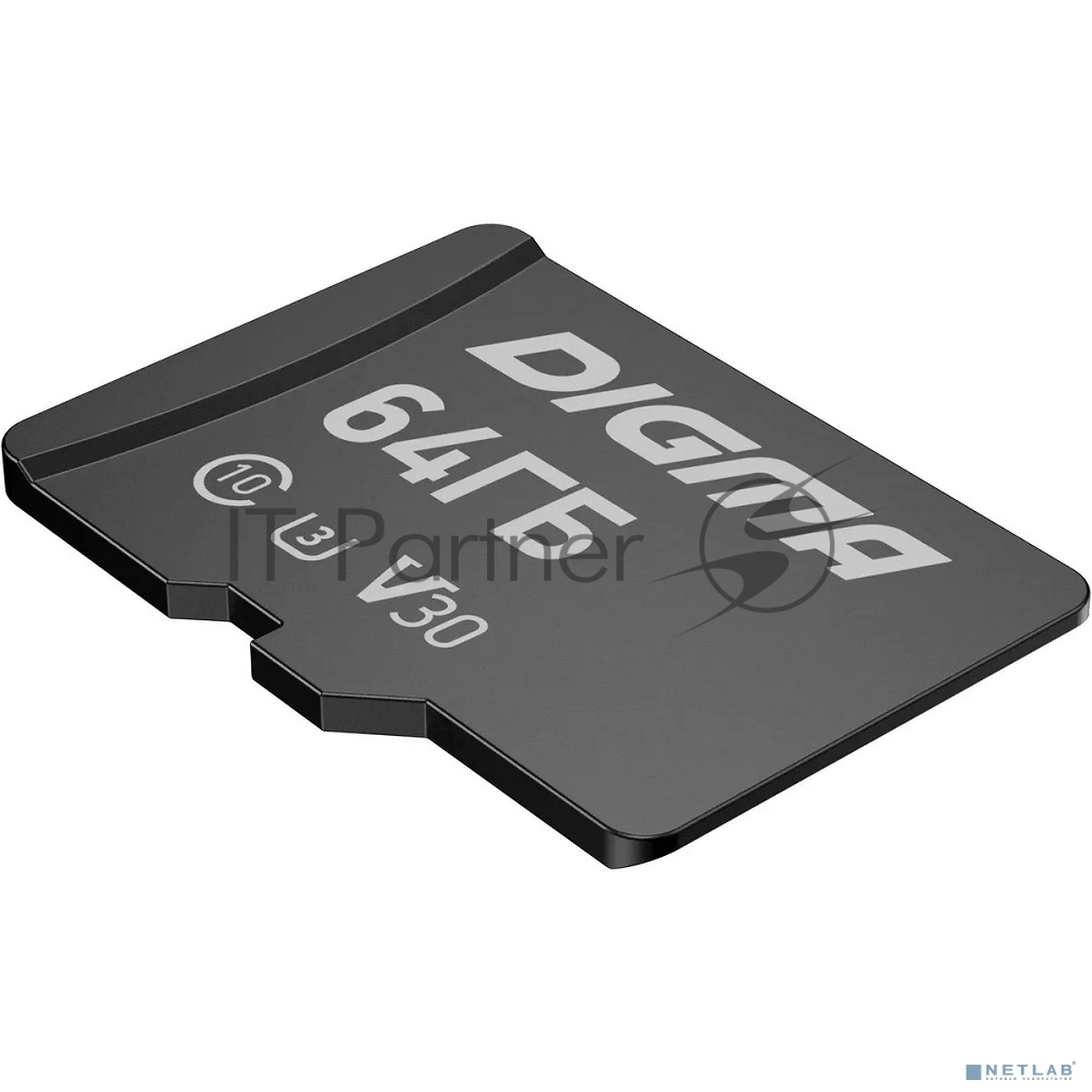 Флеш карта microSDXC 64Gb Class10 Digma CARD30 + adapter