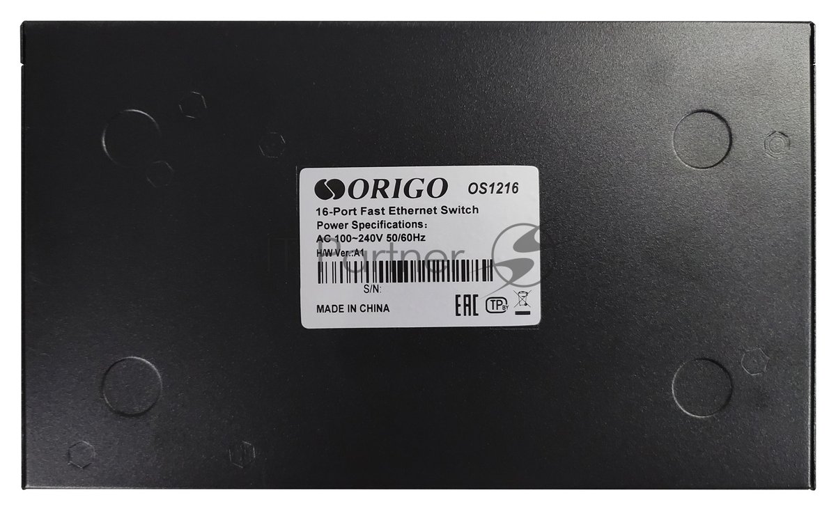 Коммутатор ORIGO OS1216/A1A, 16×100 Мбит/с, неуправляемый