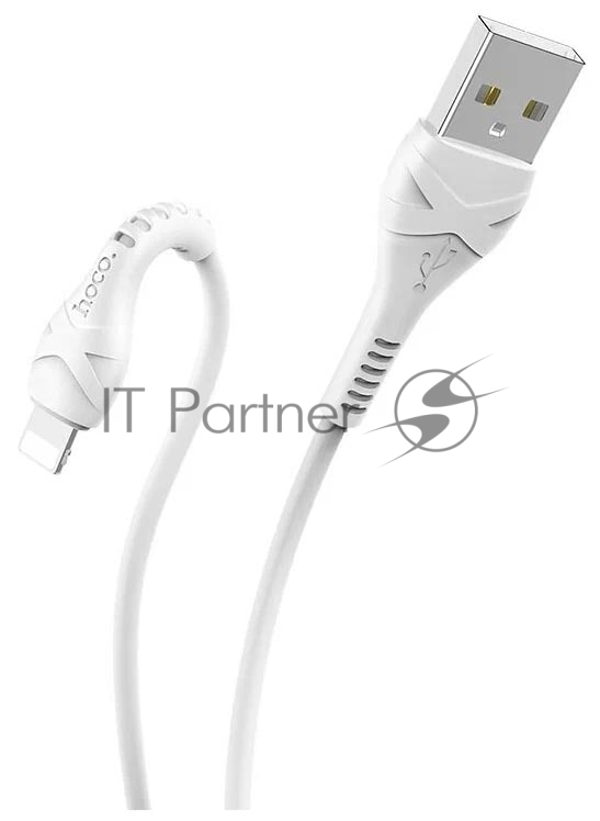 Кабель USB HOCO X37 Cool, USB - Lightning, 2.4А, 1м, белый