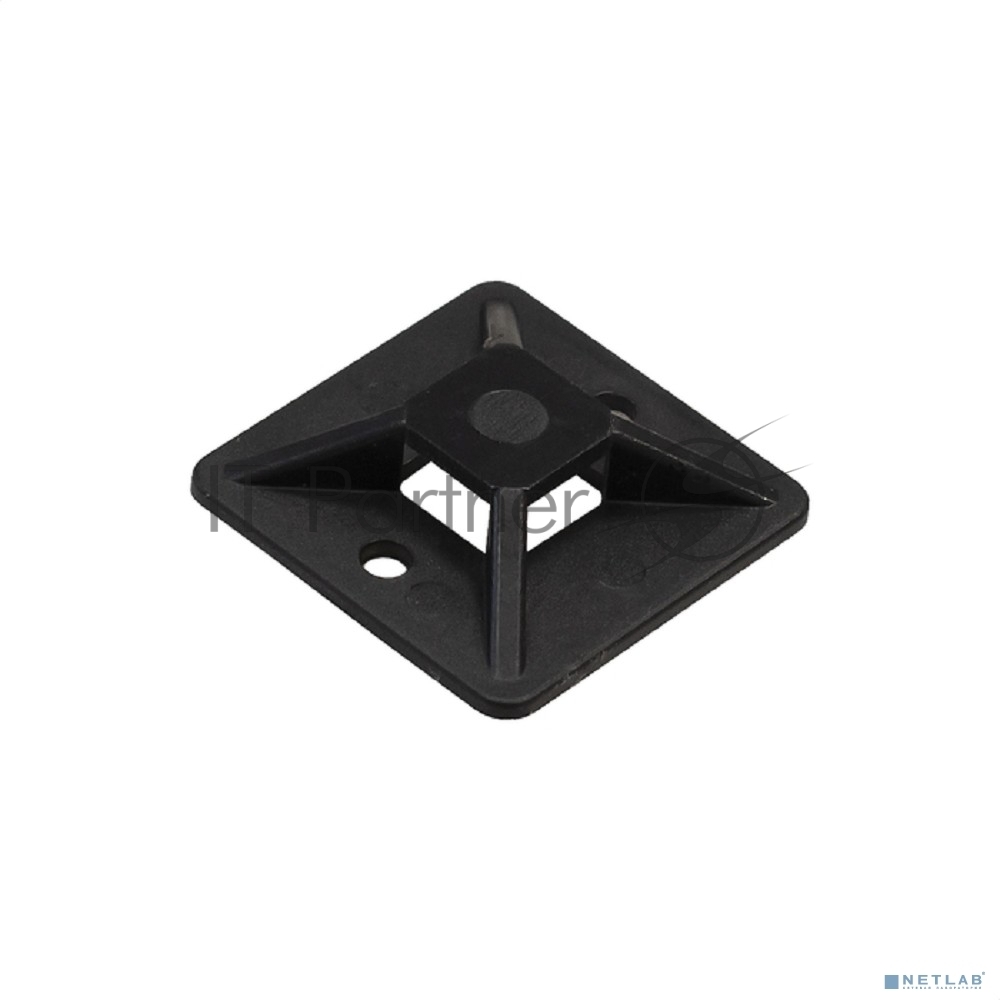 Exegate EX293146RUS Самоклеющаяся площадка для крепления стяжек ExeGate STM3030B-100 (30х30 мм, halogen free, -40°C - +85°C, черная, 100 шт)