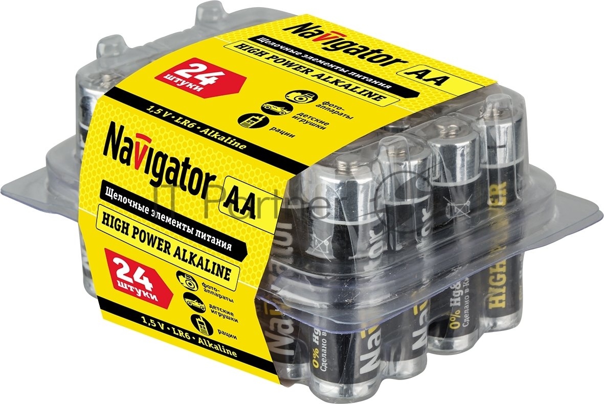 Элемент питания алкалиновый Navigator AA/LR6 NBT-NE-LR6-BOX24 (уп.24шт)