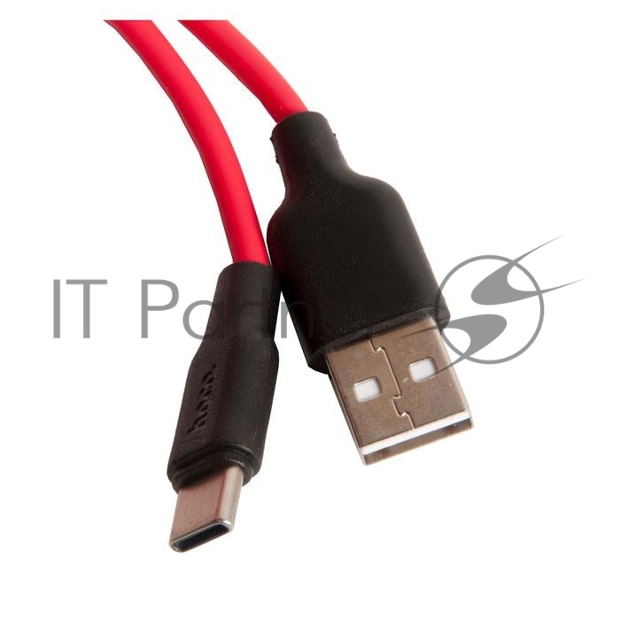 Кабель USB HOCO X21 Silicone для Type-C, 3.0А, 1.0м, красный