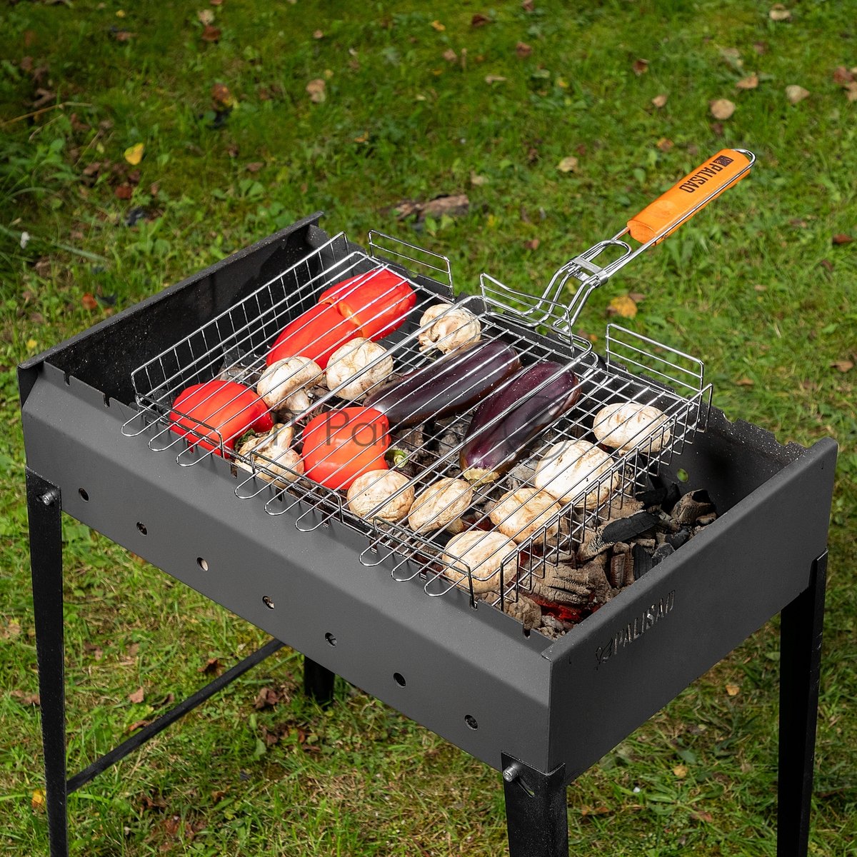 Решетка гриль Camping Palisad 315х410х70 мм объемная хромир.