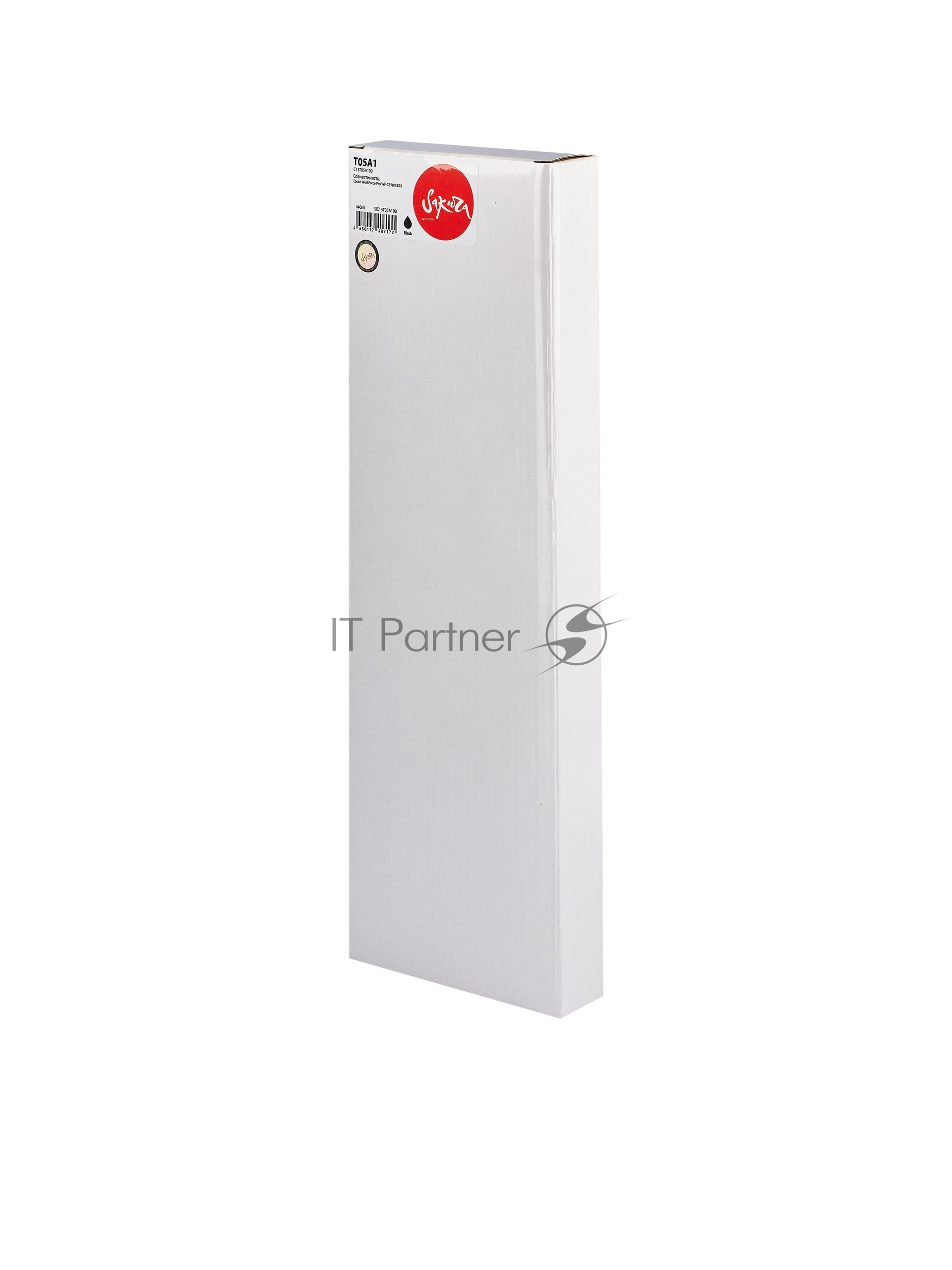 Контейнер с чернилами Sakura C13T05A100 (T05A1 BK) для Epson, черный, 20000 к., 440 мл.