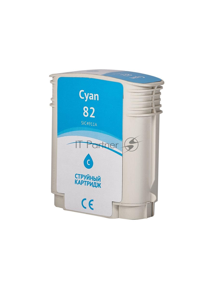 Картридж струйный Sakura C4911A (№82 Cyan) для HP, голубой, 72 мл.