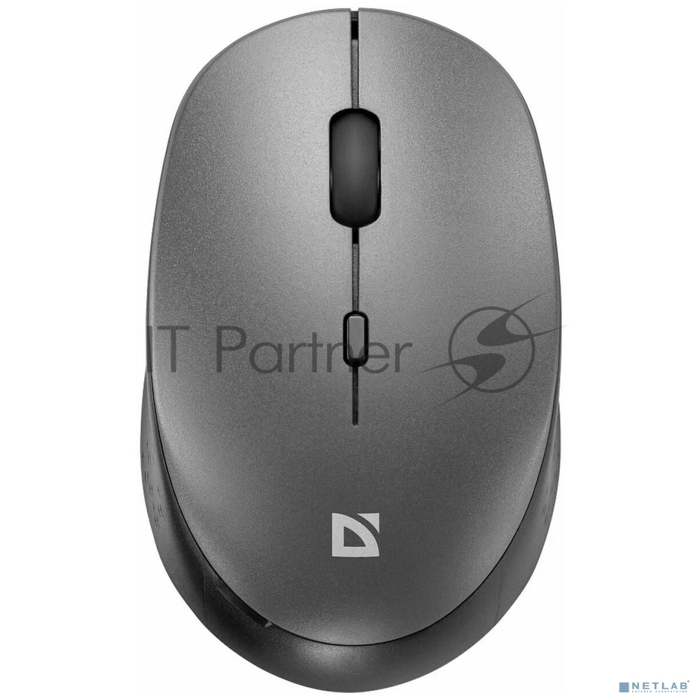 Мышь Defender Auris MB-027 серый оптическая 1600dpi silent беспров. USB для ноутбука 3but (52029)