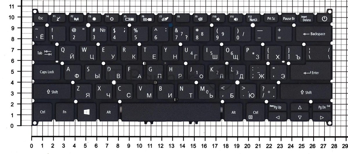 Клавиатура для ноутбука Acer Spin 5 SP513-51 черная