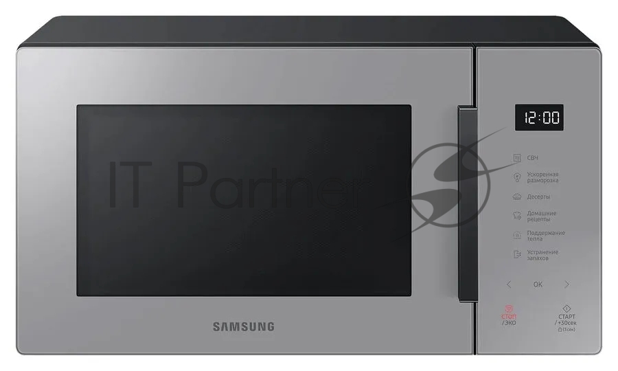 Микроволновая печь Samsung MS23T5018AG/BW серый, 23 л, 800 Вт, переключатели - сенсор