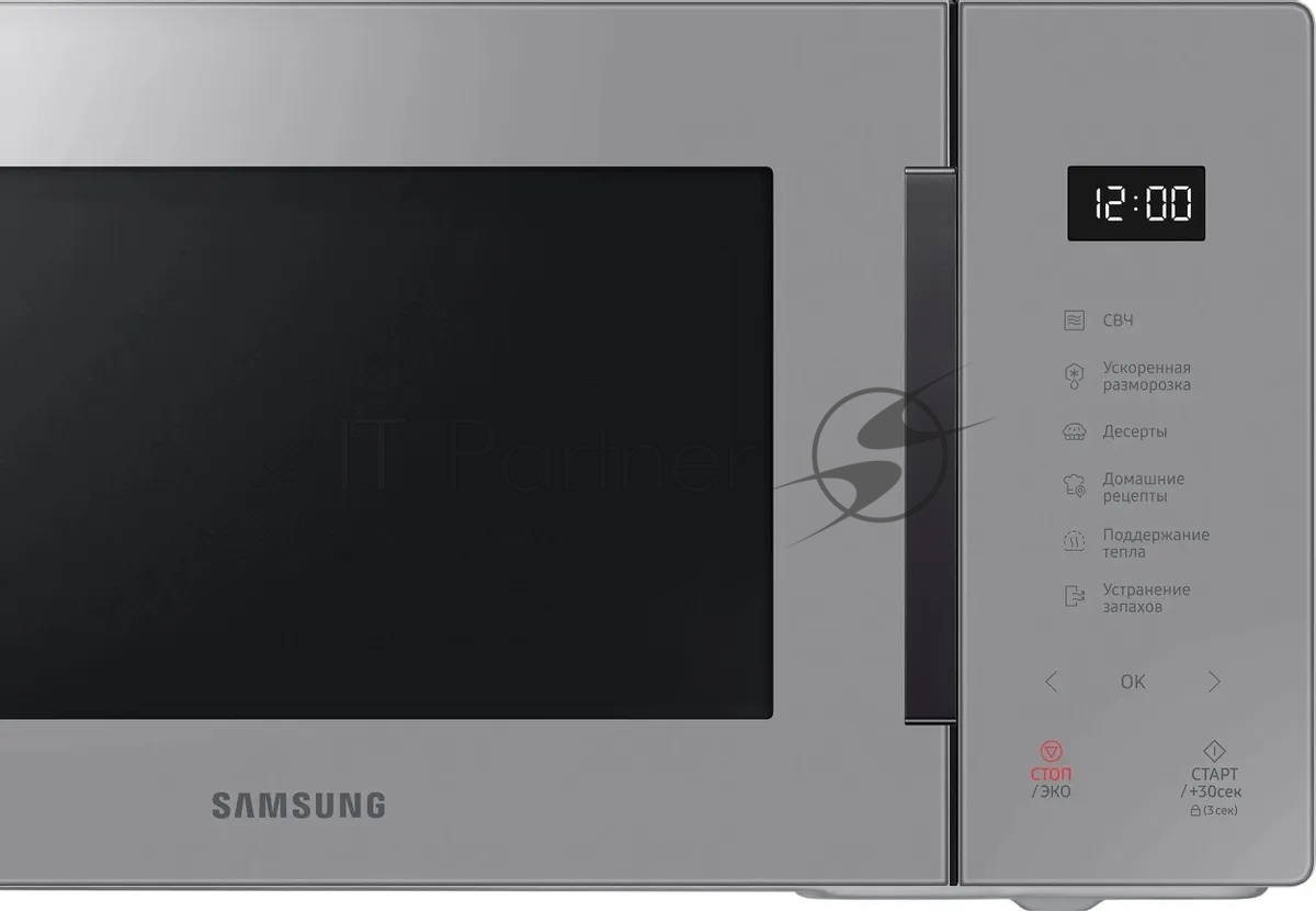 Микроволновая печь Samsung MS23T5018AG/BW серый, 23 л, 800 Вт, переключатели - сенсор
