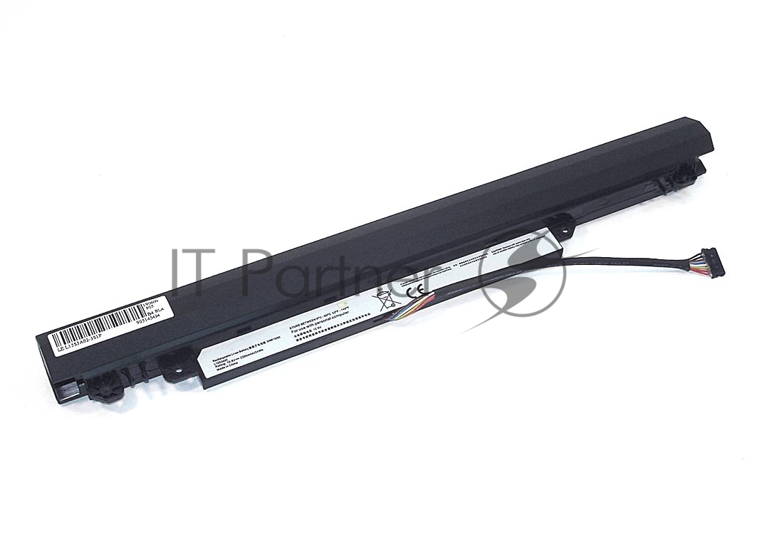 Аккумуляторная батарея для ноутбука Lenovo IdeaPad 110-14 (L15S3A02-3S1P) 10.8V 2600mAh OEM черный