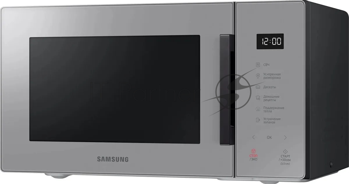 Микроволновая печь Samsung MS23T5018AG/BW серый, 23 л, 800 Вт, переключатели - сенсор