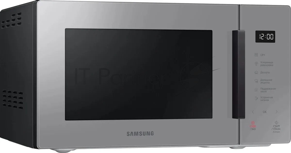 Микроволновая печь Samsung MS23T5018AG/BW серый, 23 л, 800 Вт, переключатели - сенсор