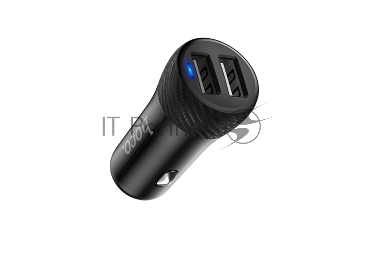 Автомобильная зарядка HOCO Z21, два порта USB, 5V, 2.4A, черный