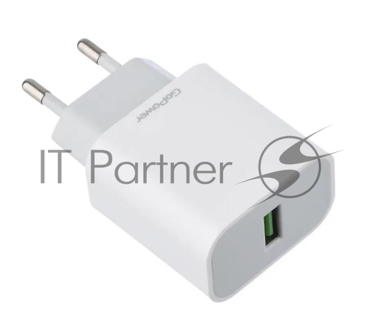 Сетевое зарядное устройство GoPower GPQC07 1USB 18W QC3.0 белый