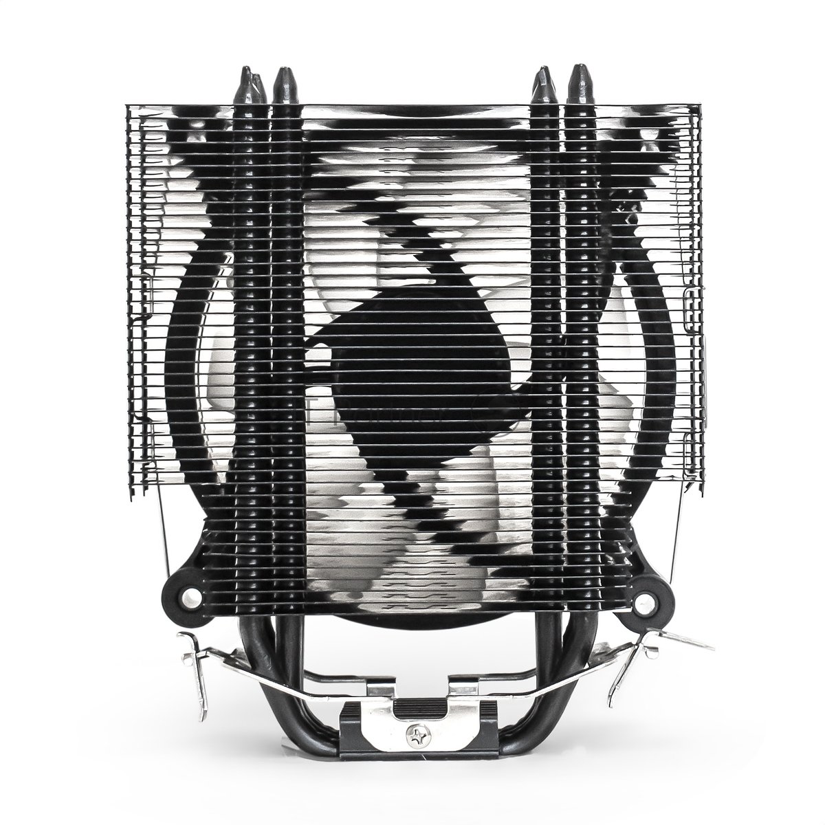 Кулер для процессора ExeGate Dark Magic EXX400V2-PWM.RGb серебристый, 120 мм, алюминий/медь, 2100 об/мин, 24 дБ, 4 pin, 140 Вт, 155 мм