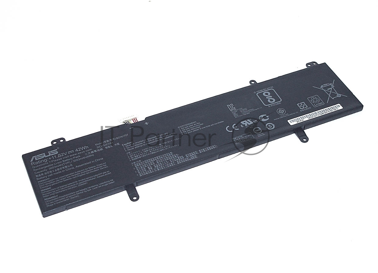 Аккумуляторная батарея для ноутбука Asus S410UA 11.52V 3650mAh черный Orig