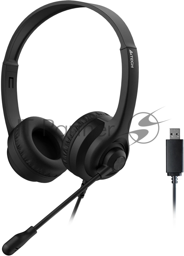 Гарнитура A4Tech HU-8 чёрный, проводная