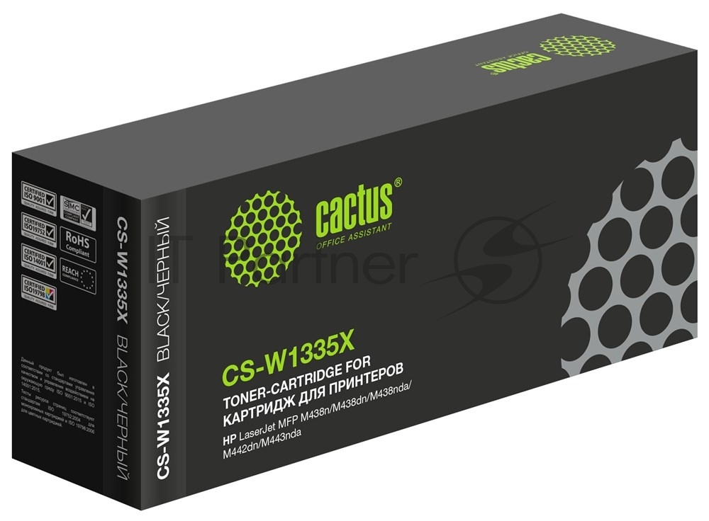Картридж лазерный CACTUS CS-W1335X (W1335X) черный ((13700стр.) для HP LJ MFP M438n/M438dn/M438nda/M442) (CS-W1335X)