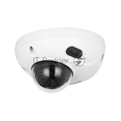 Уличная мини-купольная IP-видеокамера с ИИ DAHUA 4Мп; 1/3” CMOS; объектив 2.1мм; механический ИК-фильтр; WDR(120дБ); чувствительность 0.005лк@F1.4; сжатие: H.265+, H.265, H.264+, H.264, MJPEG; 3 пот
