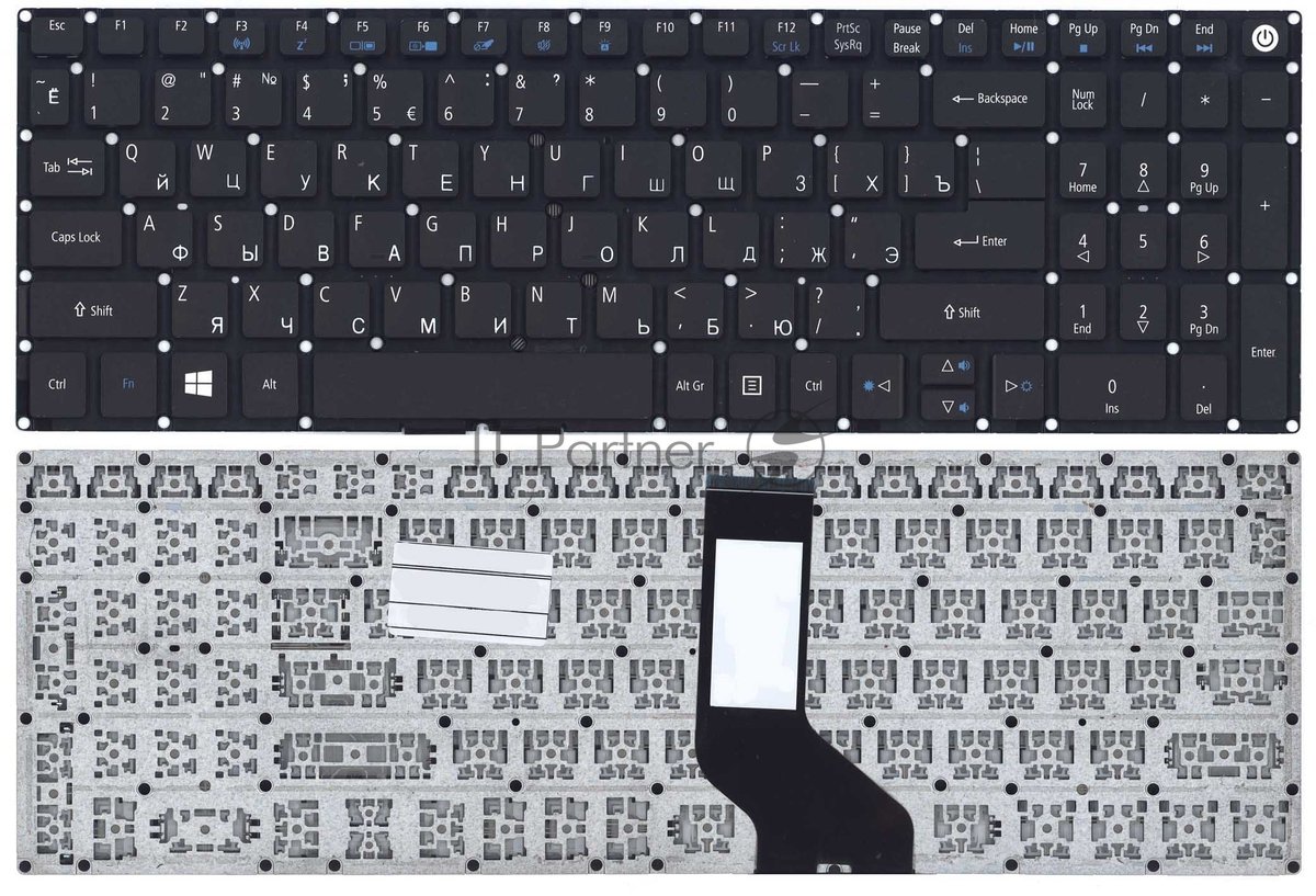 Клавиатура для ноутбука Acer Aspire E5-573, Nitro VN7-572G VN7-592G черная