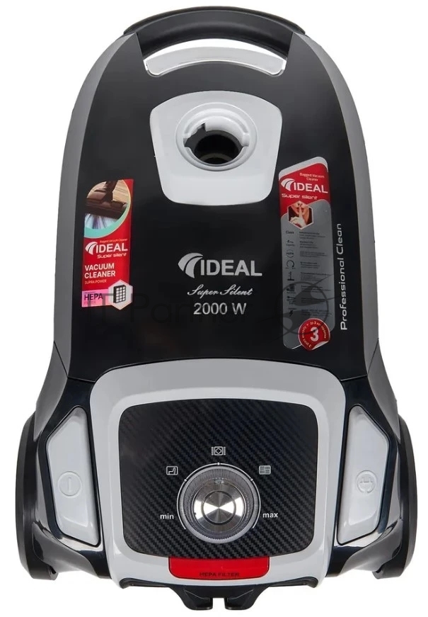 Пылесос IDEAL VC-2000 черный, 450/2000 Вт, уборка сухая, пылесборник мешок 2,3 л