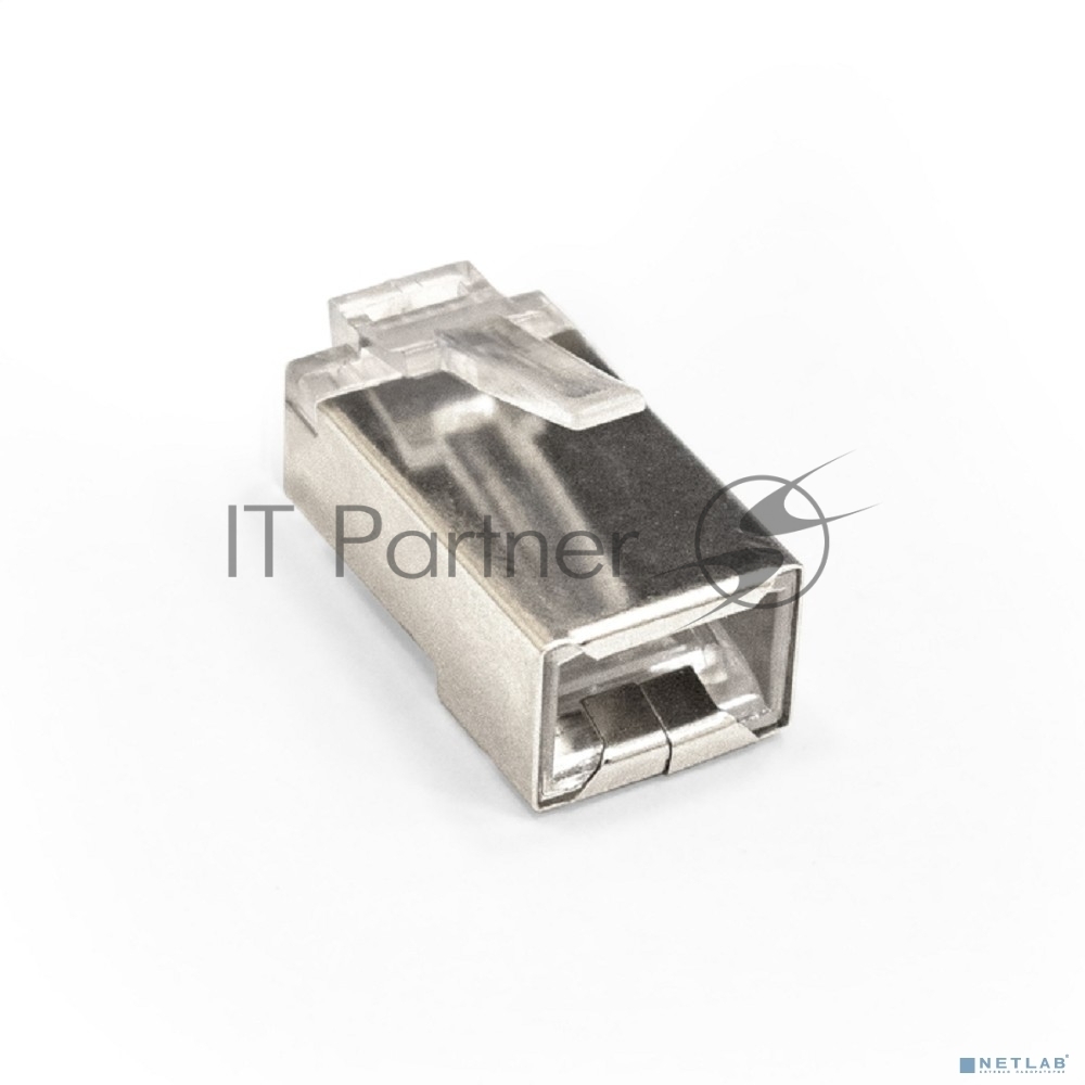 Exegate EX293764RUS Коннектор ExeGate PL45-C5-8P8C-SH-100 RJ-45 Кат.5e (8P8C) под одножильный кабель, экранированный, золотое напыление (100 шт)
