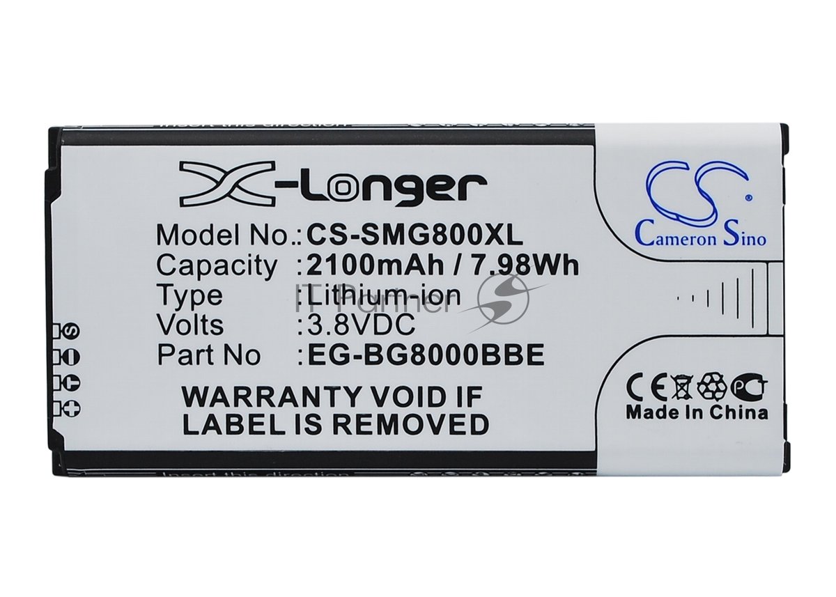 Аккумулятор CameronSino CS-SMG800XL BG-BG800BBE для Samsung Galaxy S5 Mini SM-G800F3.85V, 2100mAh, 8.09Wh