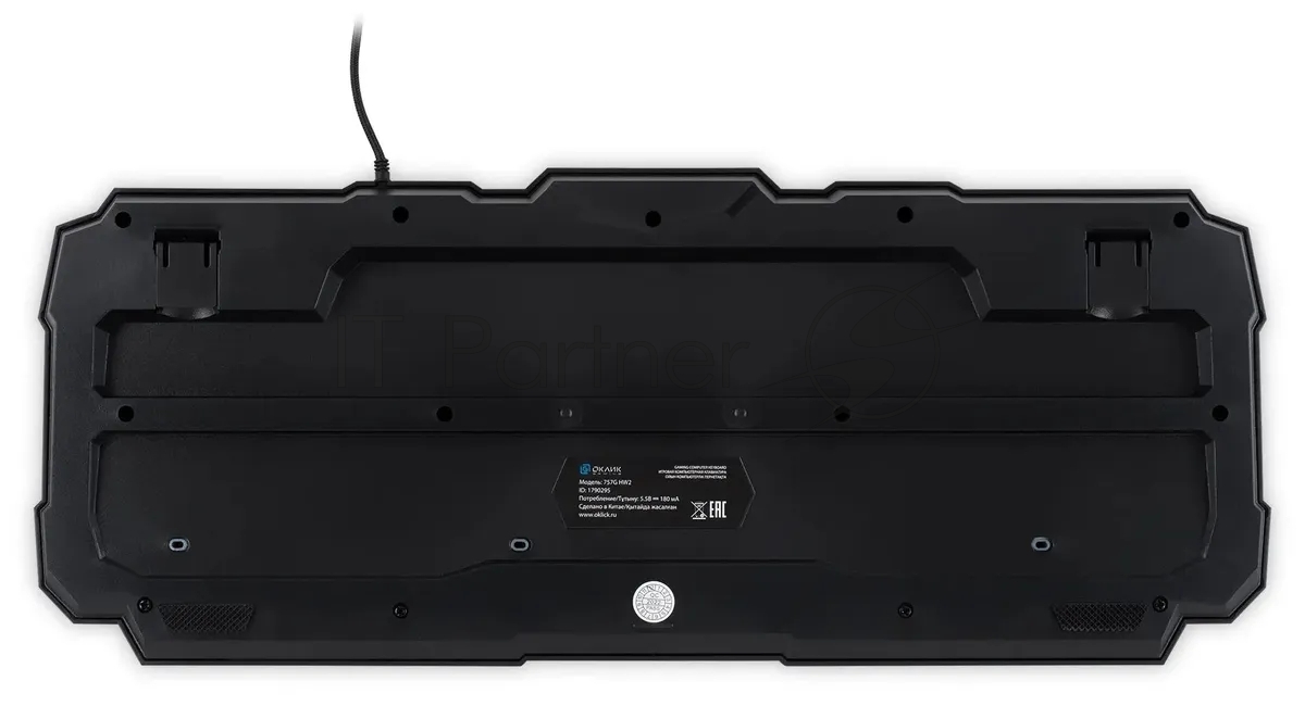 Клавиатура Oklick 757G HW2 проводная, USB Type-A, чёрный