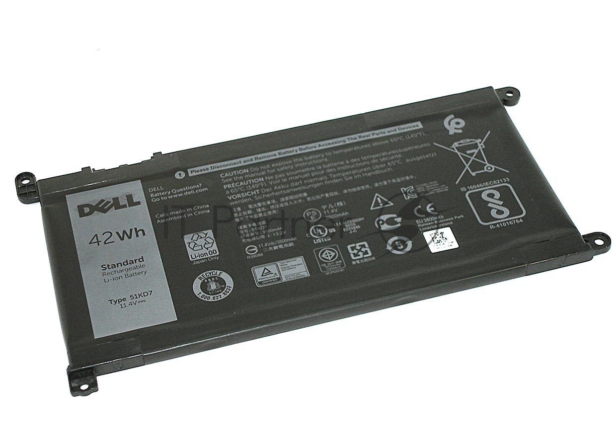 Аккумуляторная батарея для ноутбука Dell 3180 3189 11.4V 3510mAh