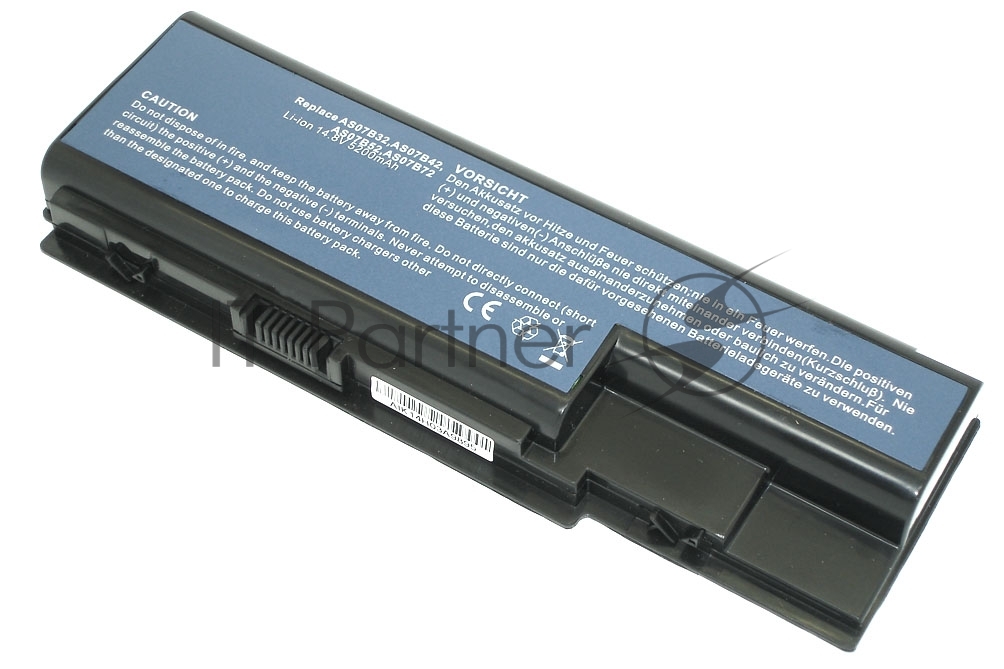 Аккумуляторная батарея для ноутбука Acer Aspire 5520, 5920, 6920G, 7520 14.8V 5200mAh OEM черный