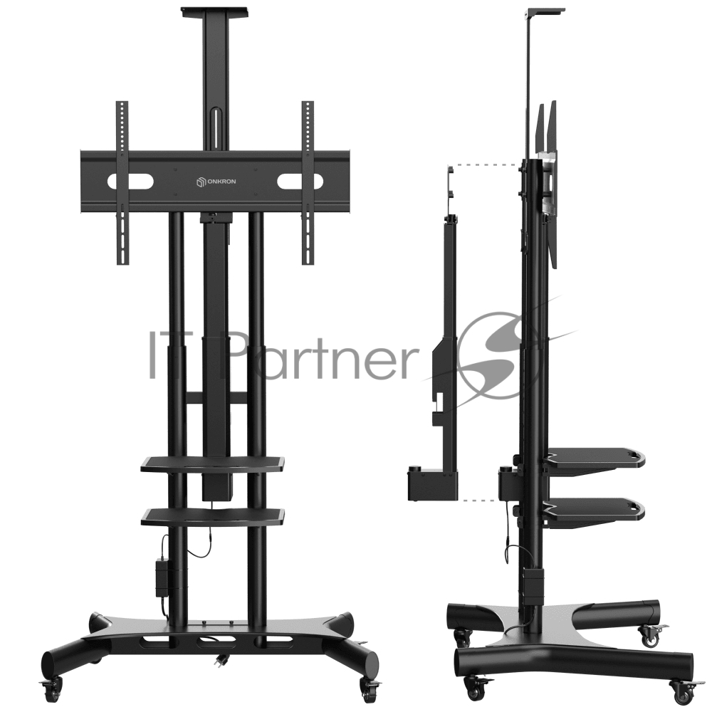 Подставка для телевизора Onkron TS1881 Elift черный 50"-86" макс.45кг напольный наклон