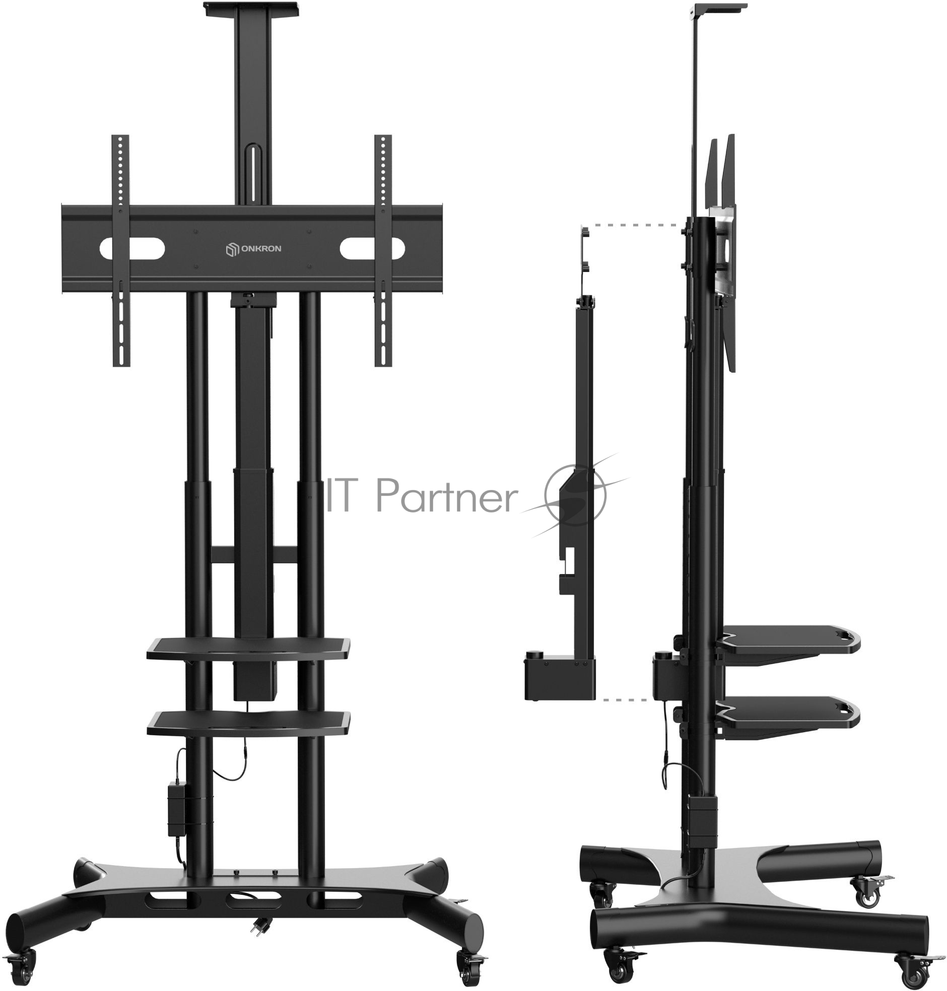 Подставка для телевизора Onkron TS1881 Elift черный 50"-86" макс.45кг напольный наклон