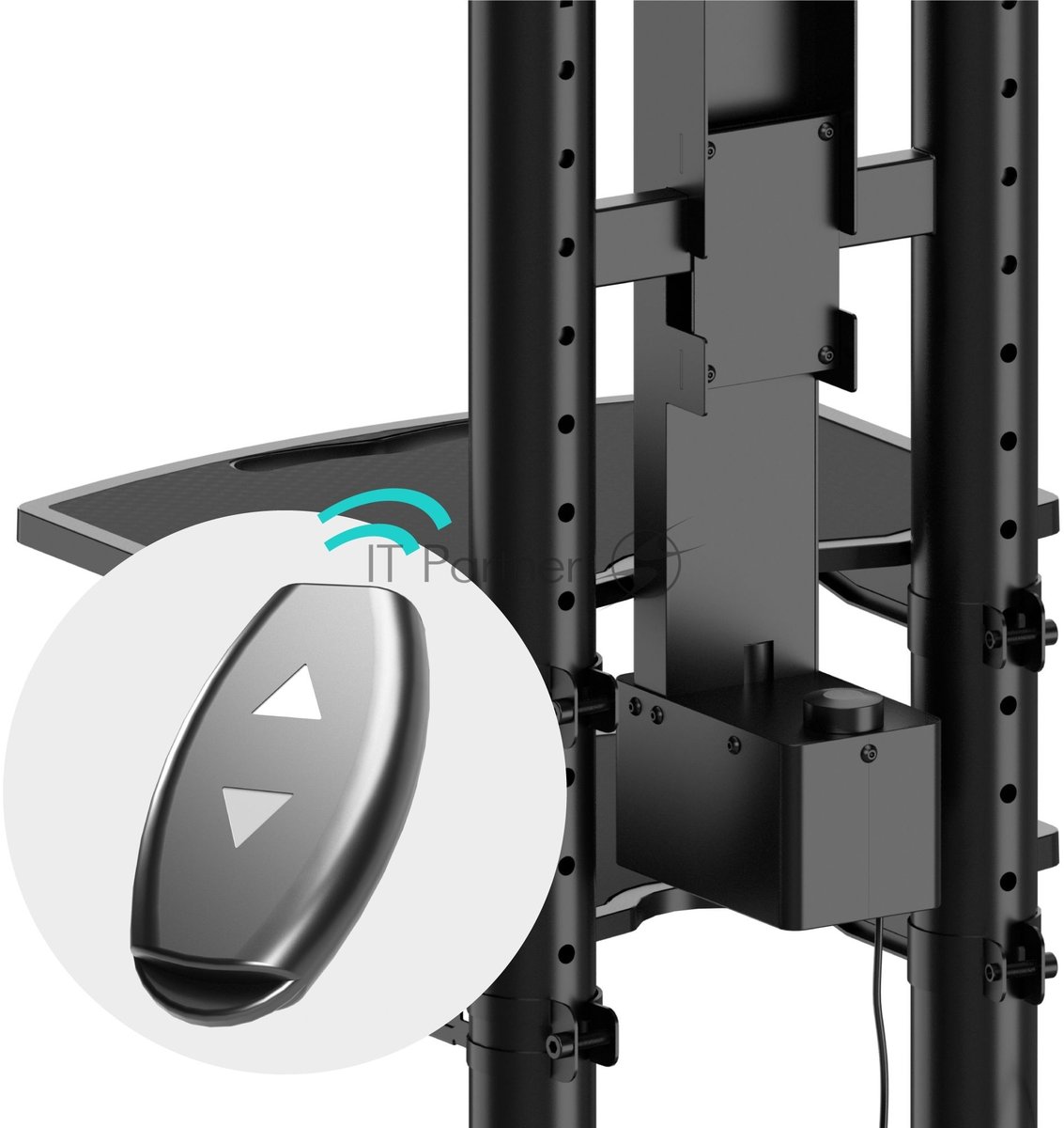Подставка для телевизора Onkron TS1881 Elift черный 50"-86" макс.45кг напольный наклон