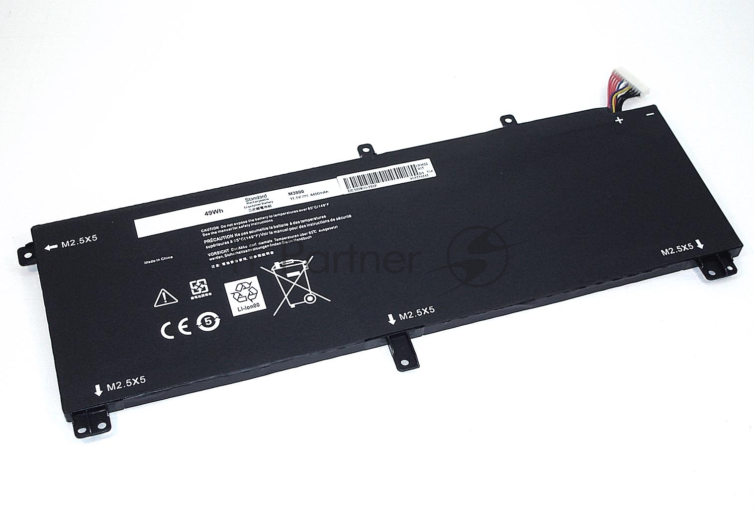 Аккумуляторная батарея для ноутбука Dell M3800-3S1P 11.1V 4400mAh черный OEM